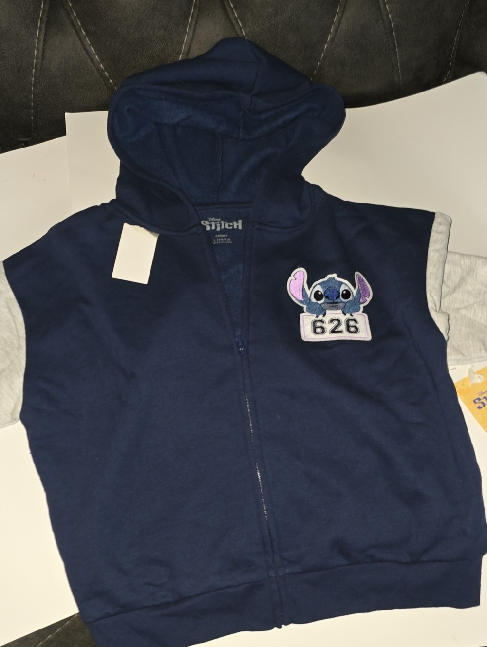 Navy Blue Kids Zip-Up Hoodie STITCH  Size 10/129